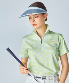 FILA GOLF／marie claire 【Marie claire sports】小花柄ハーフジップ半袖シャツ