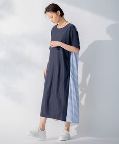 自由区 【洗える】コンビネーションシャーティング ワンピース