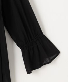 ANY SIS 【洗える】シアーヴィンテージライクラッフル ブラウス