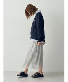 YECCA VECCA ラメチュールギャザースカート