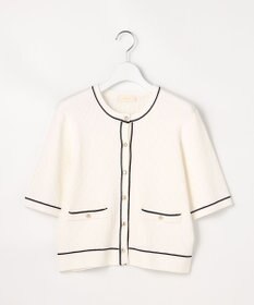 ANY SIS バイカラーニット カーディガン