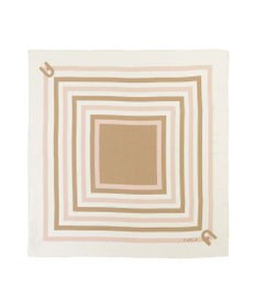 MOONBAT 【美人百花4月号掲載/シルク100%】フルラ (FURLA) スクエア柄 シルクプリントスカーフ 65cm×65cm