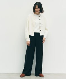 UNFILO 【ウエストゴム/セレモニー】ドライダブルクロス イージー ワイドパンツ