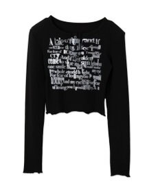 WEGO ヘンリーネックグラフィックピチトップス