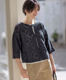 J.PRESS LADIES 【洗える】リブ ノースリーブ カットソー