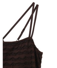 Green Parks カップ付きフリル生地キャミワンピース