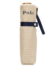 MOONBAT POLO RALPH LAUREN 晴雨兼用日傘 折りたたみ傘 ボーダー×パイピング／一級遮光 遮熱 UV