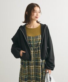 Green Parks もちっと袖配色ボートネックニットプルオーハ