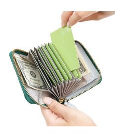 UNBILLION ペルケ perche / ドット型押し・ジャバラカードウォレット