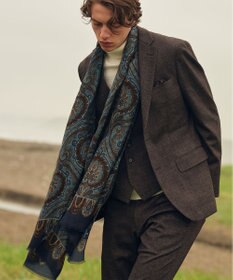 JOSEPH ABBOUD 【イタリア製】フレッシュペイズリー ストール