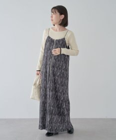 Green Parks もちっと袖配色ボートネックニットプルオーハ