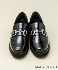 Dominic3 スタッズピース レザーローファー
