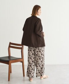 YECCA VECCA アートプリントスリットワイドパンツ