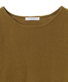 Green Parks もちっと袖配色ボートネックニットプルオーハ