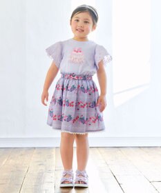 ANY KIDS 袖レース ケーキプリント Tシャツ