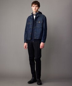 JOSEPH ABBOUD 【軽量/ストレッチ/JAPANファブリック/きれいめ】コーテッドストレッチデニム ジャケット