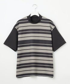 23区GOLF 【23Fondation】【吸水速乾/UVケア】ボーダー モックネック