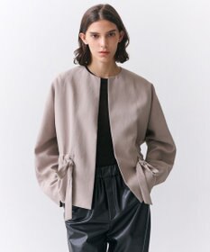 BEIGE， PORDIC / ドロスト付きノーカラージャケット