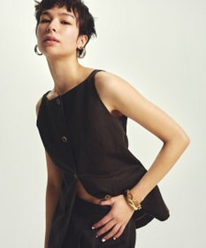 uncrave テンセルライトリネン ジレブラウス