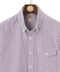 J.PRESS MEN 【クールマックス】サッカーストライプ／マイクロギンガムチェック シャツ/B.D