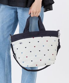 LeSportsac BUCKET TOTE/トリコロールハートエンブロイダリー