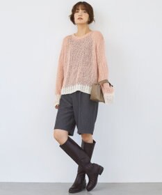 AMERICAN HOLIC モヘアライク配色ニットプルオーバー