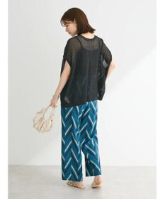 Green Parks 透かし柄ポンチョニットカーディガン