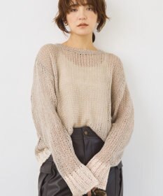 AMERICAN HOLIC モヘアライク配色ニットプルオーバー