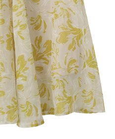 YECCA VECCA ボタニカル柄シアーロングスカート