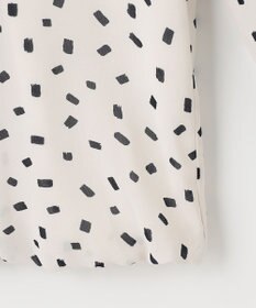 自由区 【XSサイズ～/洗える】ロイヤルシフォン スクエア柄 デザインブラウス