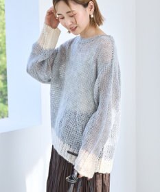 AMERICAN HOLIC モヘアライク配色ニットプルオーバー