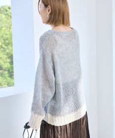 AMERICAN HOLIC モヘアライク配色ニットプルオーバー