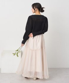 earth music&ecology レース襟カーディガン