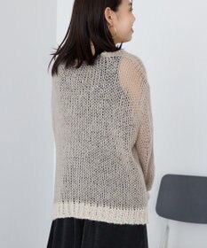 AMERICAN HOLIC モヘアライク配色ニットプルオーバー