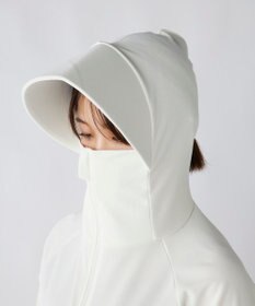 OP／FILA 【ocean pacific】フェイスガード付き バックフリル ラッシュガードパーカー