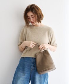 YECCA VECCA シャギー5分袖ニット