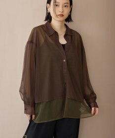 AMERICAN HOLIC シアーレイヤード配色シャツ