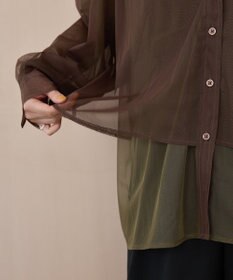 AMERICAN HOLIC シアーレイヤード配色シャツ