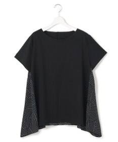 23区 L 【Lサイズ限定/洗える】スカーフプリントコンビ バックフレア カットソー