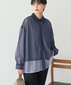 AMERICAN HOLIC シアーレイヤード配色シャツ