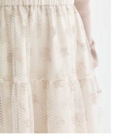 earth music&ecology フラワー刺繍チュールスカート