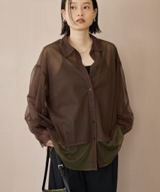 AMERICAN HOLIC シアーレイヤード配色シャツ