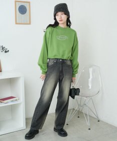 WEGO 裏起毛ドロストショートスウェット