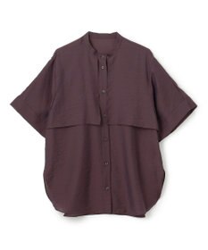 UNFILO シアーサテン ヨークブラウス