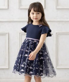 ANY KIDS 刺繍チュールガーリー ワンピース