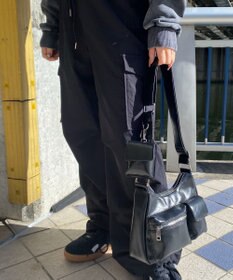 WEGO ポーチ付きランダムポケットデザインショルダー