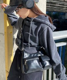 WEGO ポーチ付きランダムポケットデザインショルダー