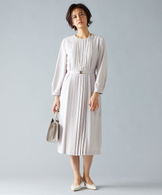 自由区 洗える ライトサテン プリーツ ロングワンピース 40 セレモニー ご好評につき追加生産・洗える】ライトサテン ワンピース / 自由