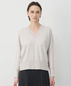 ICB クリアレーヨンストレッチ Vネックニット