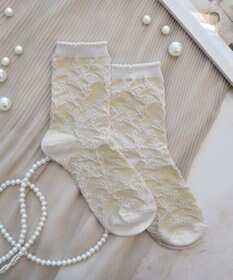 Tiaclasse ジャガードフリルソックス